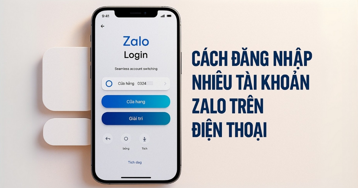 đăng nhập nhiều tài khoản zalo trên điện thoại